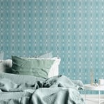 A.S. Création Retro 70's Oval Wallpaper Blue/Cream/White/Light Blue Retro Chic 395342 8.50m x 0.53m Paste The Wall