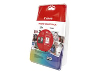 Canon Pg-540L/Cl-541Xl Photo Value Pack - Blank - 2-Pack - Høy Ytelse - Svart, Farge (Cyan, Magenta, Gul) - Original - Blister - Blekkbeholder / Papirsett - For Pixma Mg3150, Mg3550, Mg3650, Mg4250, Mx395, Mx455, Mx475, Mx525, Mx535, Ts5150, Ts5151