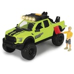 Dickie - Coffret VTT - Figurine Cycliste - Nombreux Accessoires - Véhicule Ford Raptor avec Sons et Lumières - Dès 3 Ans - 203835003