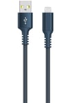 Stofftrukket USB-A til Lightning ladekabel for iPhone 3m Clas Ohlson