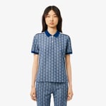 Lacoste Polo slim fit jacquard monogramme Taille 32 Bleu