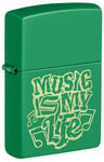 Zippo Briquet Tempête - Music in My Life - Look Marbré, Image Couleur - Rechargeable, Garanti à Vie - Flamme Ajustable - Boîte Cadeau - Métal - Fabriqué aux USA, Unique