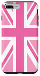 iPhone 7 Plus/8 Plus Pink, United Kingdom The Union Jack Flag Case