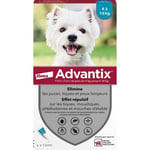 ADVANTIX Chien Solution Antiparasitaire Petite Race 4 à 10kg 4 pipettes