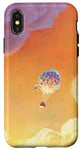 Coque pour iPhone X/XS Disney et Pixar's Up Ballon maison coucher de soleil pastel