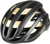 ABUS Casque de vélo de course AirBreaker - Casque de vélo haut de gamme pour le cyclisme professionnel - pour jeunes et adultes - Casque pour hommes et femmes - Noir/Or, taille M