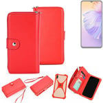 Portefeuille Couverture de téléphone portable pour Wiko T60 rouge