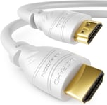 6M Câble Hdmi 2.0A/B - Haute Vitesse Avec Ethernet - Uhd 2160P 4K@60Hz 4 4 4 Hdr Hdcp 2.2 Arc Cec Ethernet 3D Full Hd 1080P Dolby - Blanc