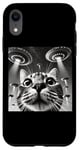 Coque pour iPhone XR Cat Selfie with UFO Weird 50s Photo