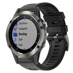 Garmin Quatix 5 Sapphire Silikone Urbånd - Sort