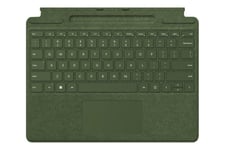 Microsoft Surface Pro Signature Keyboard - tastatur - med touchpad, accelerometer, Surface Slim Pen 2 opbevaring og opladningsbakke - QWERTZ - tysk - skov