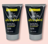 2 x Schwarzkopf Got2b Ultra Glued Invincible Styling Gel 35g Travel Size