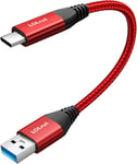 Câble USB A vers C, 10 Gbit/s USB 3.2 mâle vers mâle de type A vers type C pour le transfert de données, compatible avec disque dur, appareil photo, boîte de configuration et plus de 3.2 m