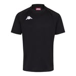 Kappa TELESE Maillot Rugby Homme, Black, FR : XL (Taille Fabricant : XL)