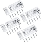 4 Pcs Verrou De Porte, Loquet Porte Coulissante, Serrure Porte Coulissante, Serrure De Porte, Boulons De Verrouillage De Porte, Targette En Acier Inoxydable Pour Chambre Toilettes-2 Pouces