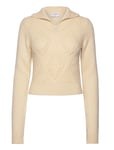 Argyle Zip Sweater Cream Filippa K