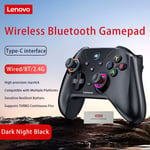 (Kolmen tilan musta)Lenovo Game Controller Wireless Bluetooth Gamepad S02 tukee Wired/BT/2.4G Tri-Mode Switchille, Androidille, IOS:lle, PC:lle ja Steam-peleille