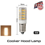 LED Cooker Hood Extractor Fan Bulb Warm White 4w (40w) Light E14 Small Screw