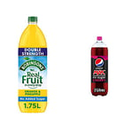 Robinsons Double Strength Orange & Pineapple No Added Sugar Squash 1.75L, Packaging may vary & Pepsi Max Cherry,2 l (Pack of 1)