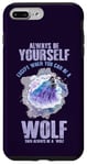 Coque pour iPhone 7 Plus/8 Plus Always Be A Wolf Lover Aquarelle humoristique Loup hurlant