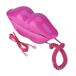 Funny Rose Red Lip Plastic Telephone Wire Landline Phone Home Decoration Set