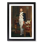 Big Box Art The Emperor Napoleon by Jacques Louis-David Framed Wall Art Picture Print Ready to Hang, Black A2 (62 x 45 cm)