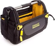 Stanley Fmst1-80146 Panier Porte-Outils Gamme FatMax - Base Rigide Étanche - 600 Deniers - Nombreuses Poches - Poignée Acier - Sangle D'Épaule Détachable