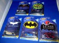 HOT WHEELS BATMAN BAT MOBILES COMPLETE SET OF 5, NEW 2021