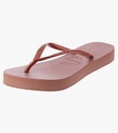 Havaianas Women’s Slim Flatform Flip Flops Slippers - Size 2 UK - Crocus Rose