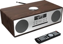 DAB+ Radio & CD Player | Compact Wooden Hi-Fi Music System | Bluetooth Digital H