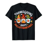 Halloween Thanksgiving Christmas Happy HalloThanksMas Gnomes T-Shirt