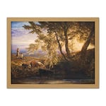 Artery8 Samuel Palmer The Setting Sun 1862 Painting Artwork Framed Wall Art Print 18X24 Inch