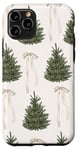 Coque pour iPhone 11 Pro Nœud en ruban beige esthétique avec motif sapin de Noël