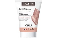 Cattier Mini Masque Argile Rose - Peaux Sensibles - 30ml, Douceur, Hydratant