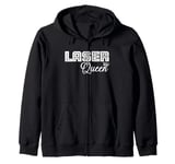 Vintage Laser Queen Hair Removal Aesthetic Nurse Laser Tech Zip Hoodie