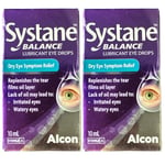 Systane Balance Lubricant Eye Drops 10ml Dry Eye Relief Pack Of 2