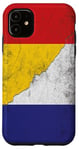 Coque pour iPhone 11 Drapeaux France et Roumanie - Français Roumain