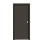 Bloc-porte pose fin de chantier  Premium Miro, H.204 x l.63 cm, aspect cuir basalte, réversible