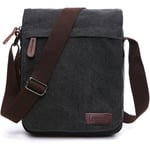 Herr axelväska, canvas crossbody väska, 13,3 tum laptop väska,