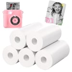 5 Rolls Kids Camera Print Paper Refill for Kids Instant Camera Print Photo Paper Kids Instant Print Camera