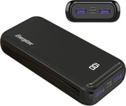 Fast Charge 22.5W Powerbank LiPo 20000mAh.Energizer Ultimate UE20011PQ, 3 output