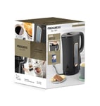 Progress Electric Jug Kettle Cordless with Flip-Top Lid, Black & Gold 1.7L 2200W