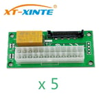 None Large 4P Connector 5 pièces double alimentation Module d'alimentation SATA/grand 4P connecteur 24Pin multi-puissance Circuit ligne mineur ordinateur Sync démarrage carte de contrôle