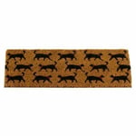 Cats Pattern Doormat Entry Hallway Natural Coir Indoor Outdoor Mat Easy Clean