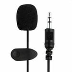 Clip-on Lapel Mini Lavalier Mic Microphone 3.5mm For Mobile Phone PC Recording