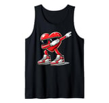 Dabbing Heart Funny Valentine Mens Kids Retro Valentines Day Tank Top