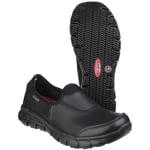 Skechers Womens/Ladies Sure Track Slip Resistant On Work Safety Shoes - Black Leather - Size UK 4