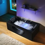 Boreal Sauna - Baignoire balneo riviera black 1 place archipel® 180x90