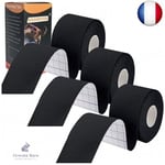 ANAMPION Tape Kinesiologie 3 Rouleaux, 5cm*5m Bande Kinesiologie Tape pour la