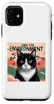 iPhone 11 Help Save the Environment: Eat Plastic – A Cute Cat Meme Case